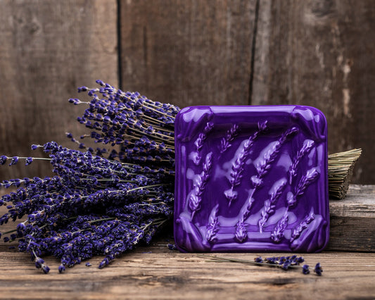 True Lavender Collective Purple Lavender Soap Dish - Square