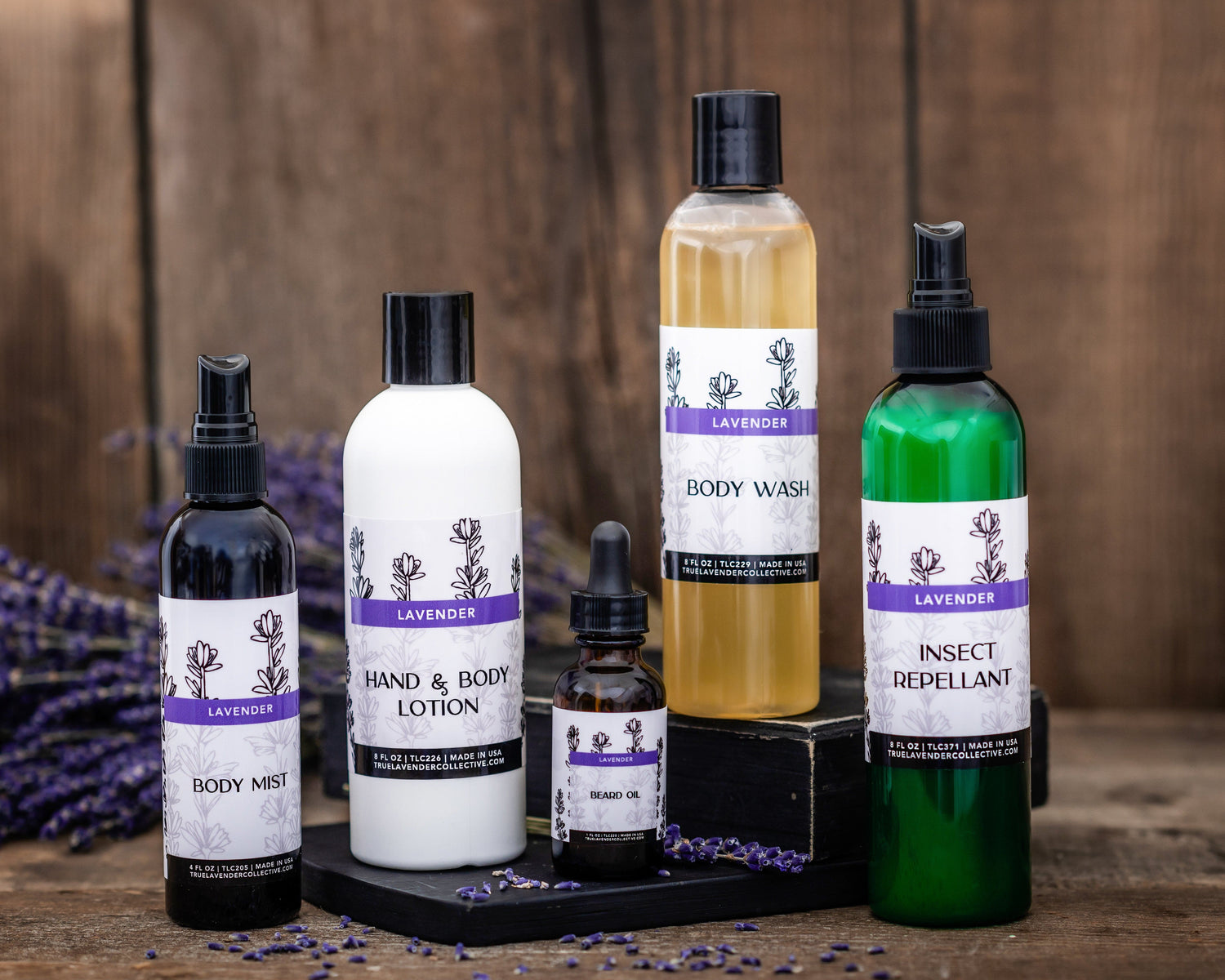 True Lavender Collective 5 bottles of Personal Care products