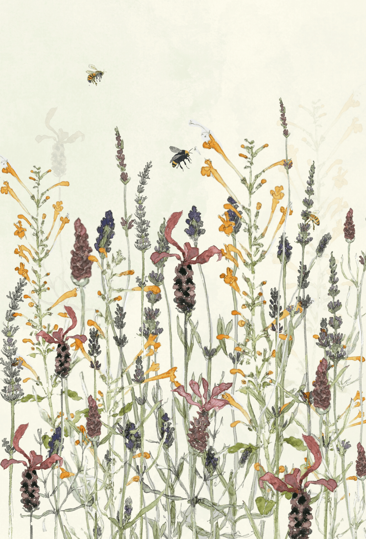 Leafy Lexicon Print - "Lavender Meadow" by Perrin