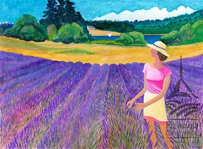 Pelindaba Lavender Greeting Card - "Lavender Breeze" by Johnston