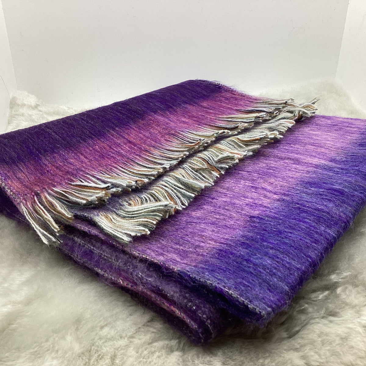 The Funky Alpaca Lavender Fields Woven Scarf