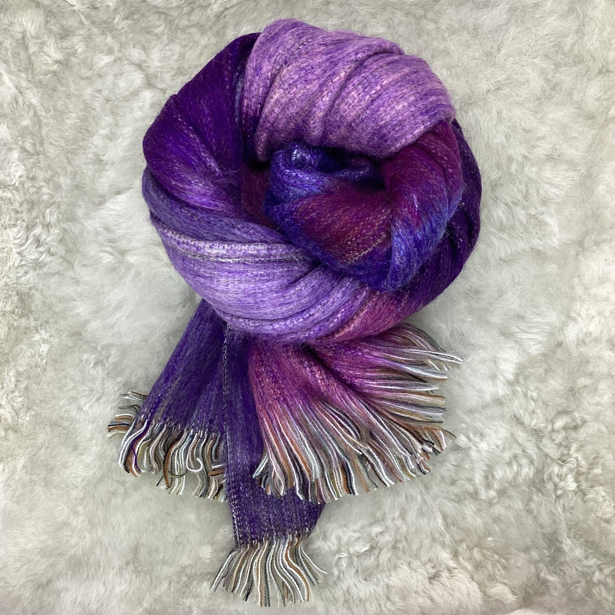 The Funky Alpaca Lavender Fields Woven Scarf