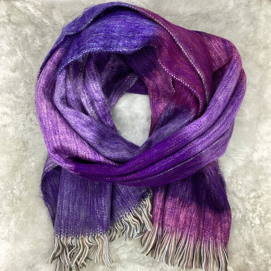 The Funky Alpaca Lavender Fields Woven Scarf