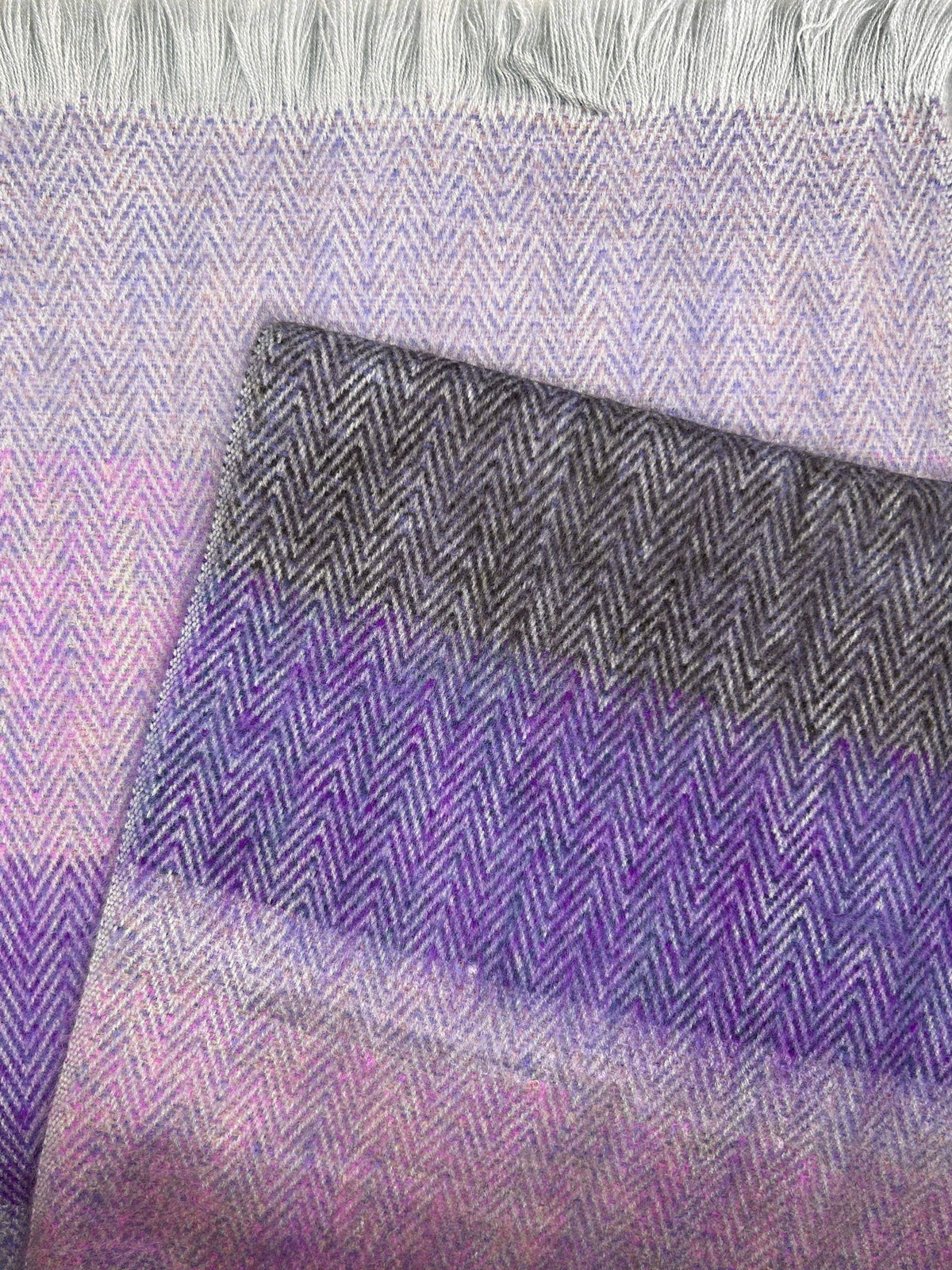 The Funky Alpaca Purple Finch Herringbone Woven Scarf