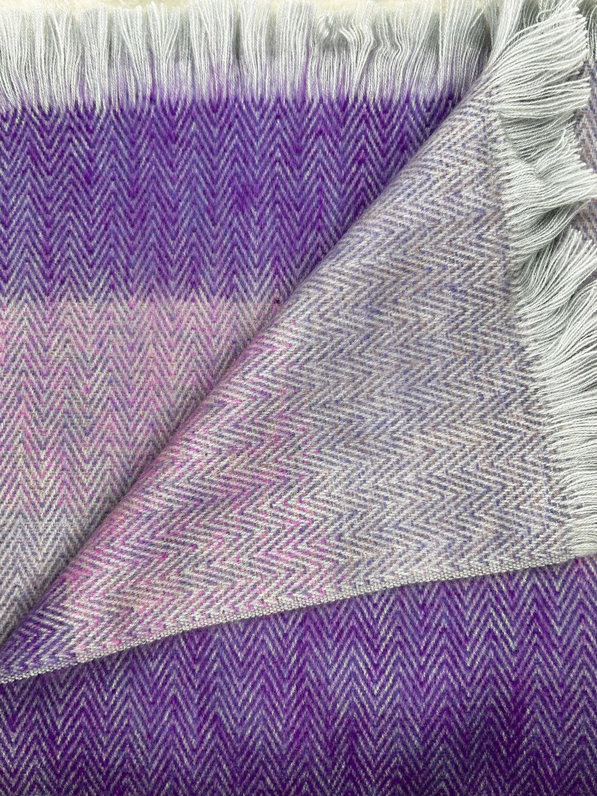 The Funky Alpaca Purple Finch Herringbone Woven Scarf
