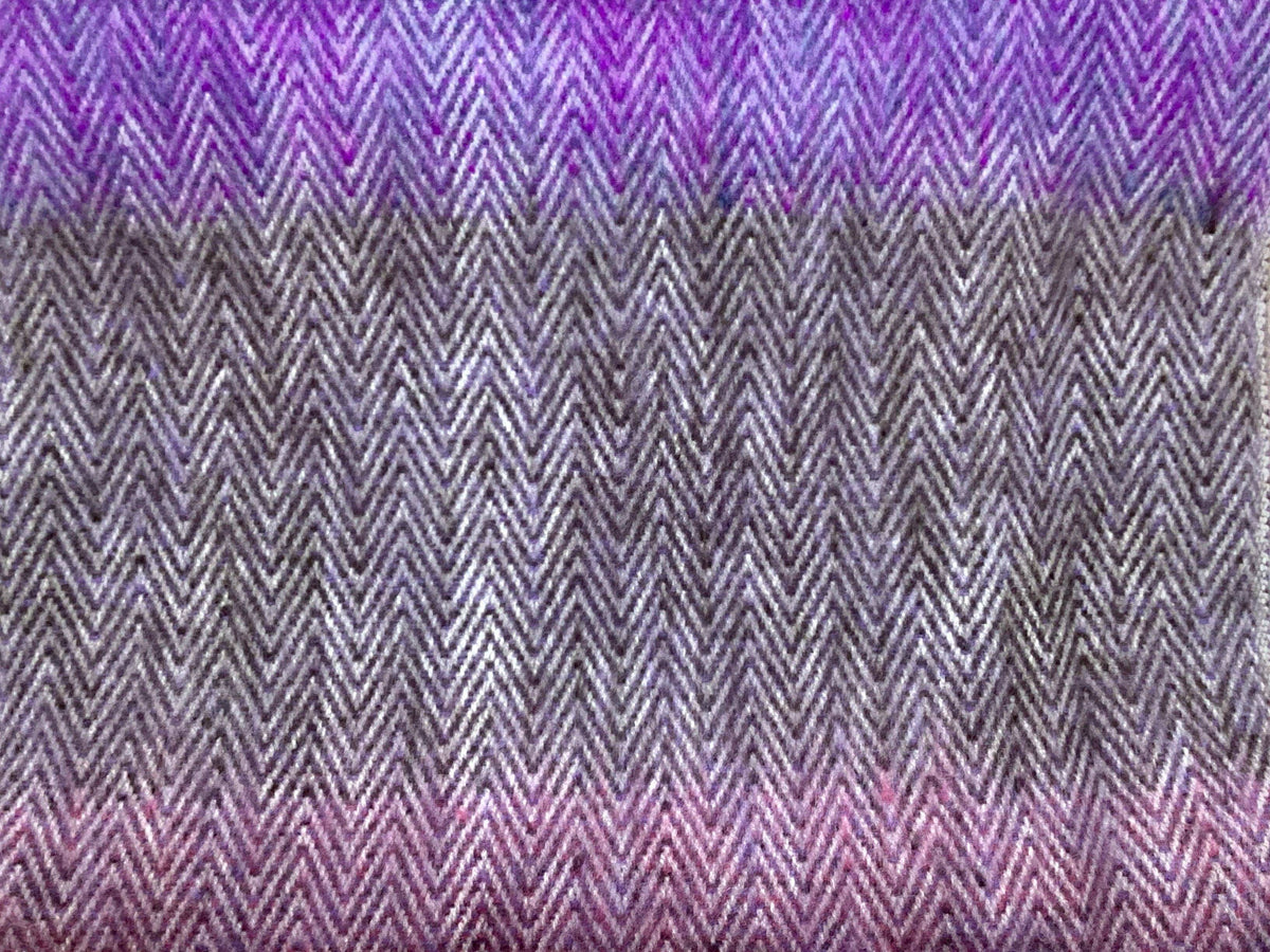 The Funky Alpaca Purple Finch Herringbone Woven Scarf