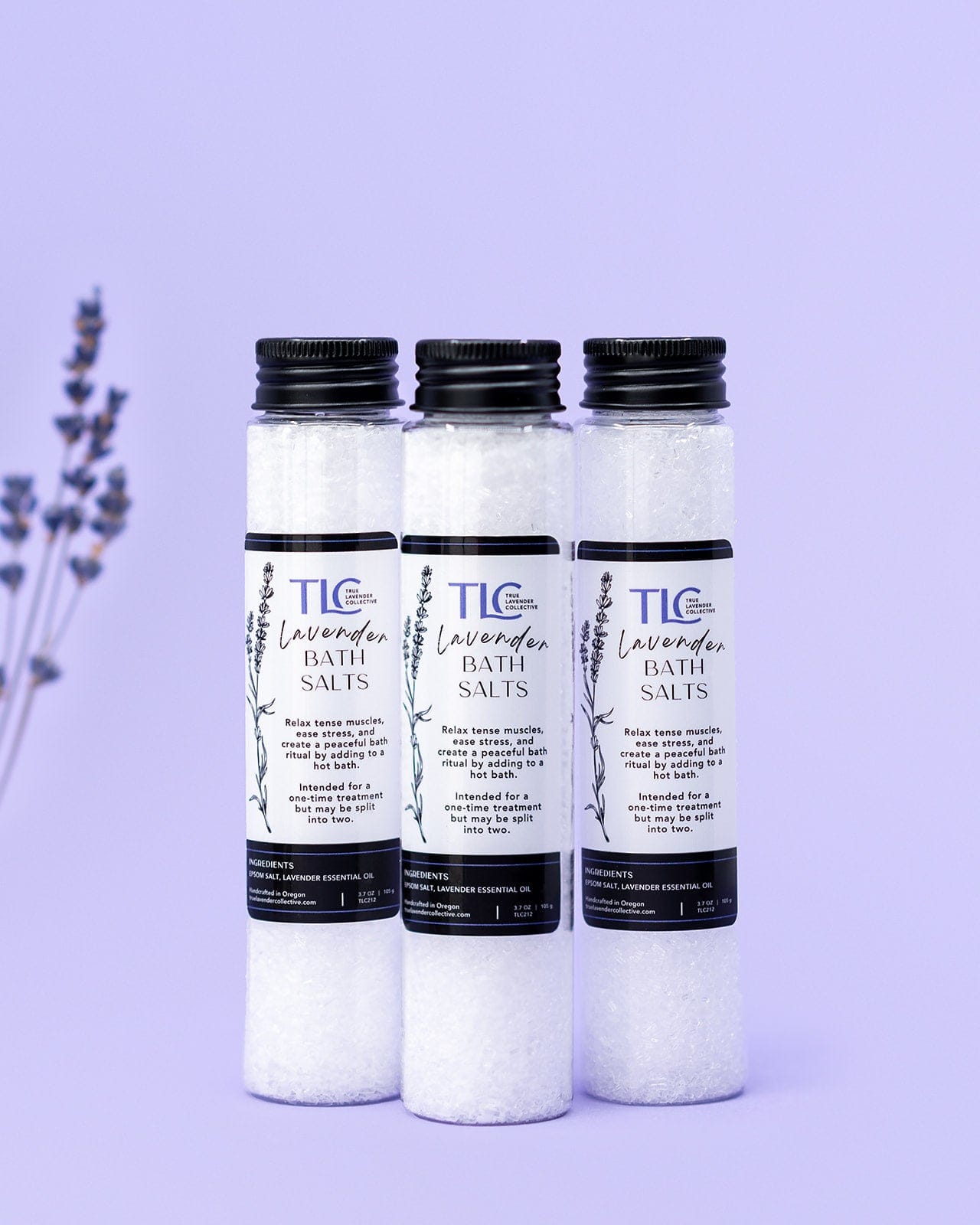 True Lavender Collective 3.7 oz Tube Lavender Bath Salts