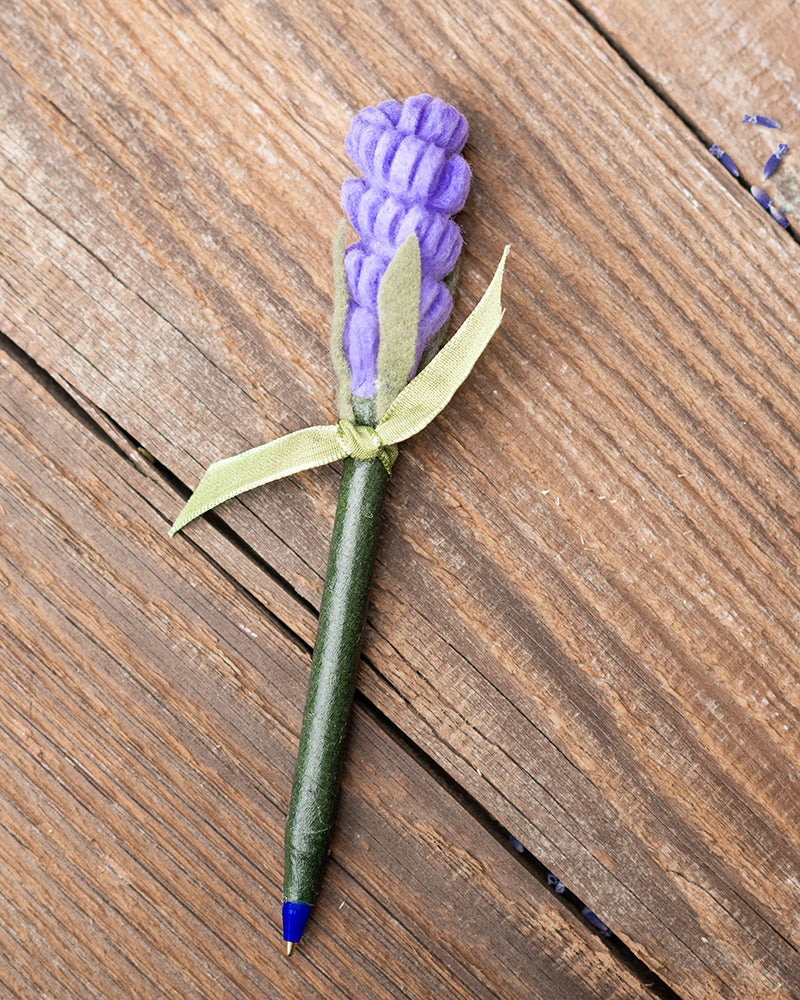 True Lavender Collective Lavender w/Blue Ink Felted Lavender Pen