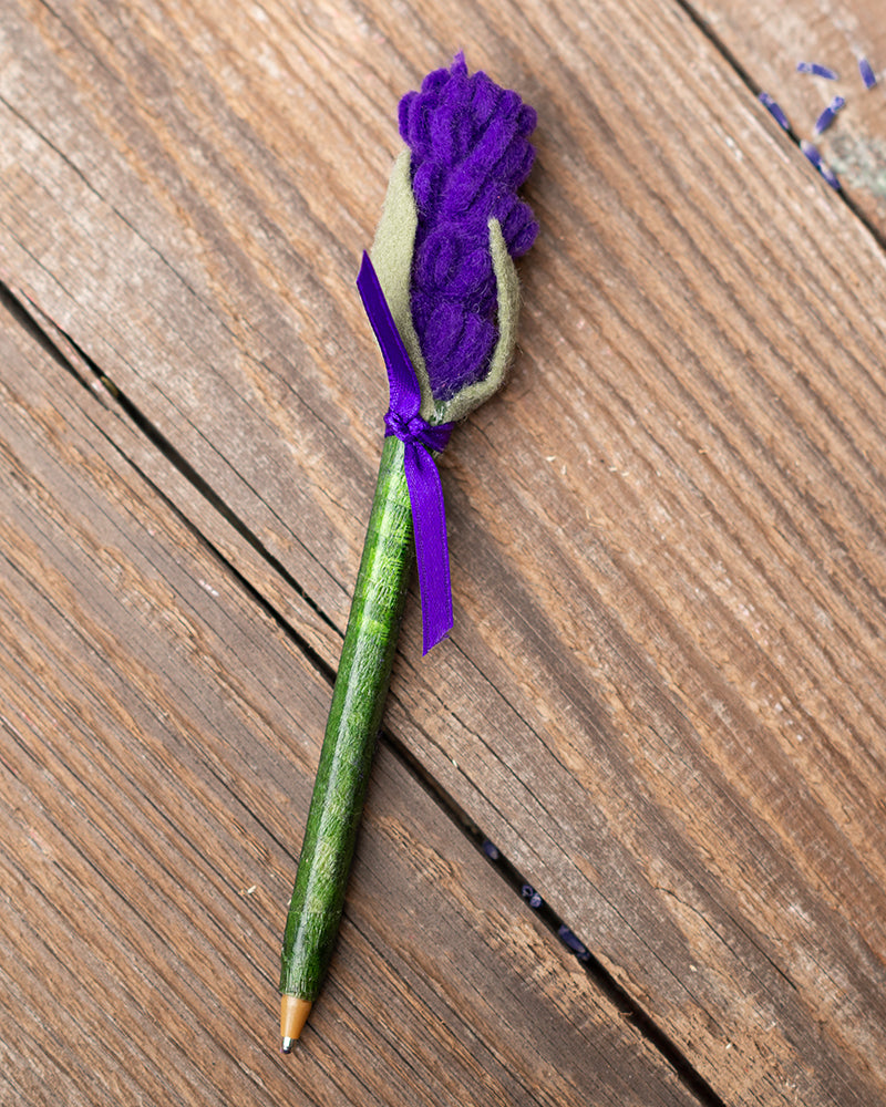 True Lavender Collective Purple w/Black Ink Felted Lavender Pen