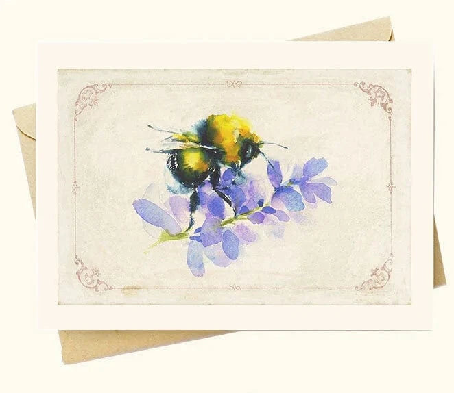 True Lavender Collective Greeting Card - "Bumble Bee in Lavender" by Kennedy