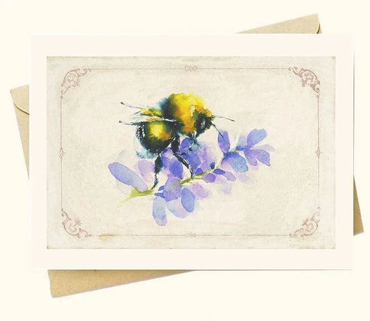 True Lavender Collective Greeting Card - "Bumble Bee in Lavender" by Kennedy