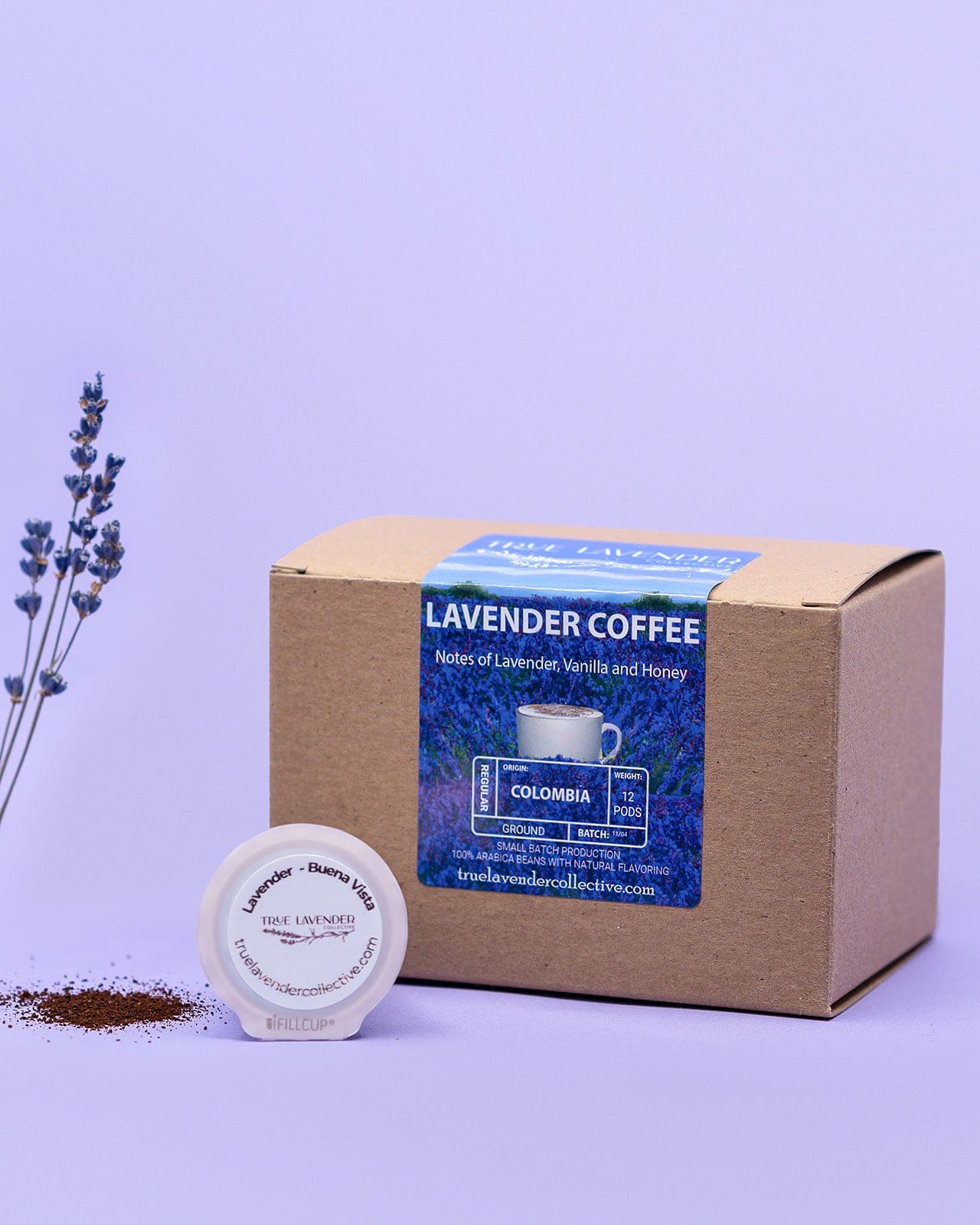 True Lavender Collective Box of 12 Pods Lavender Coffee