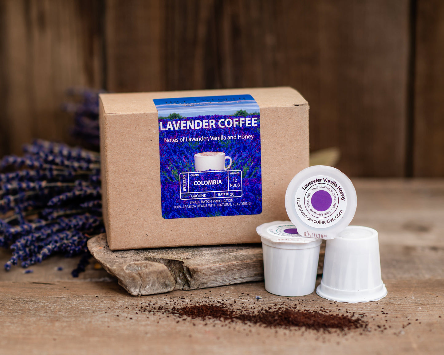 True Lavender Collective Box of 12 Pods Lavender Coffee