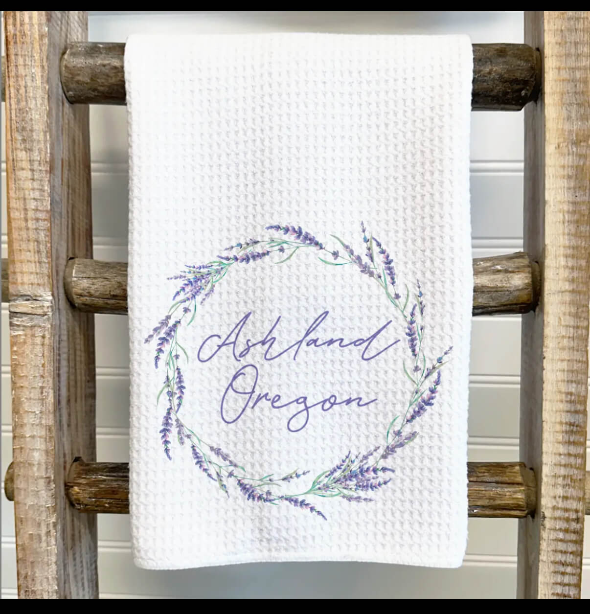 True Lavender Collective Lavender Waffle Tea Towel