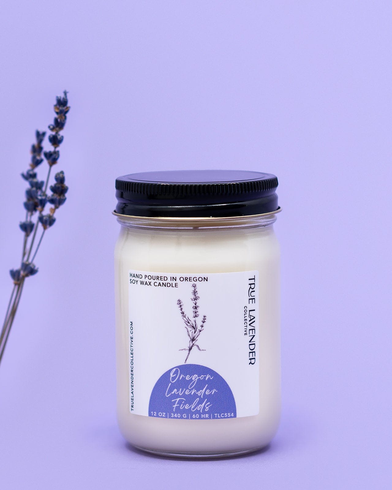 True Lavender Collective Soy Candle - Oregon Lavender Fields