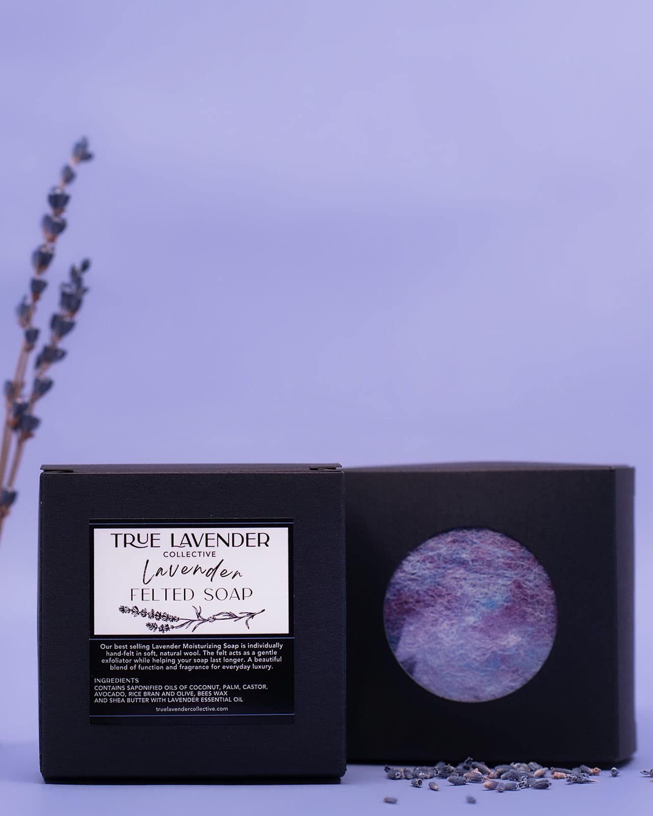 True Lavender Collective Lavender Felted Soap
