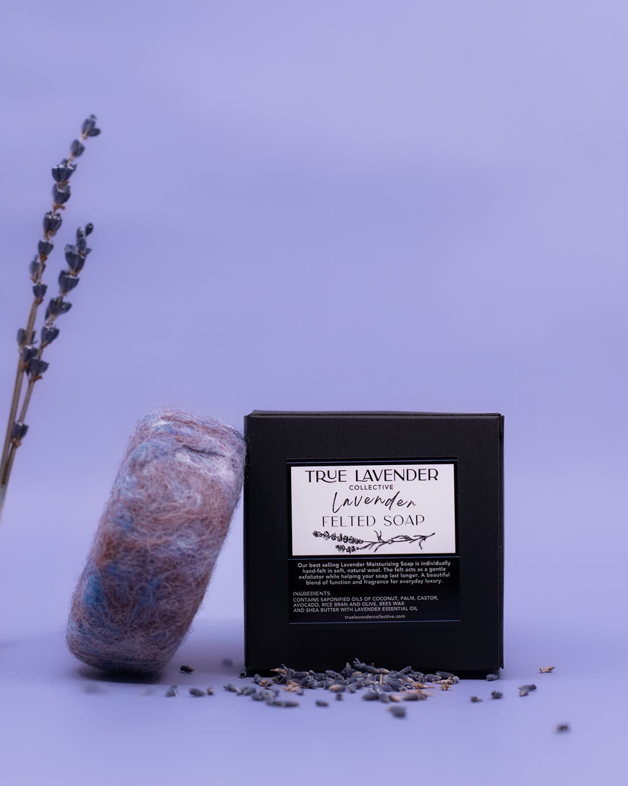 True Lavender Collective Lavender Felted Soap