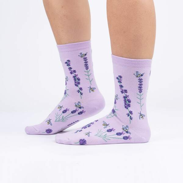 True Lavender Collective Lavender and Bees Socks