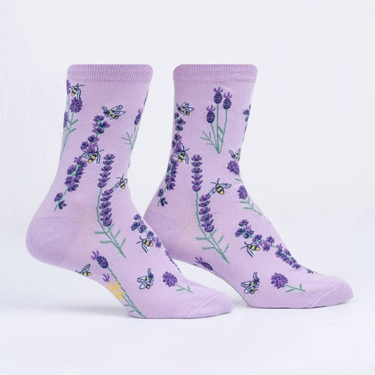 True Lavender Collective Lavender and Bees Socks