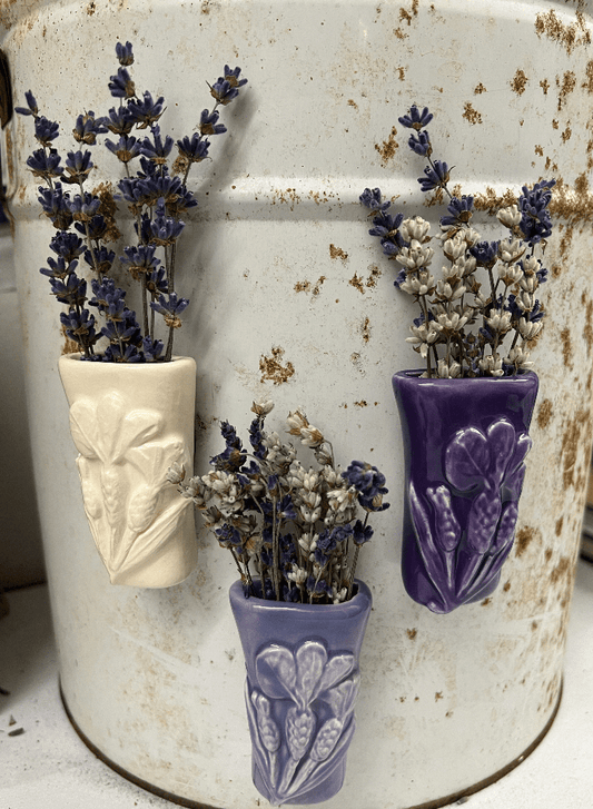 True Lavender Collective Lavender Vase Magnet - Stoechas