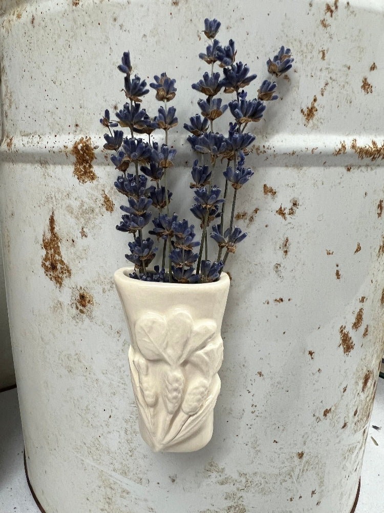 True Lavender Collective white Lavender Vase Magnet - Stoechas
